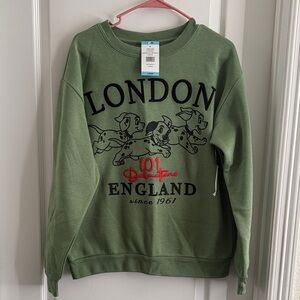 Disney Green 101 Dalmatians Crewneck Sweater